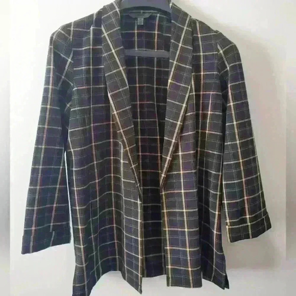 ONE black plaid  blazer - Picture 1 of 6
